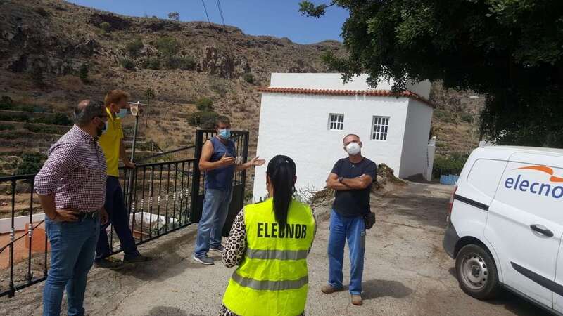 El concejal Jonay López durante la visita la pasada semana a Valle de Casares/TA: